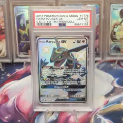PSA 10 GEM MINT Rayquaza GX 177a / 168 Hidden Fates Shiny Vault Promo Pokemon - Image 1