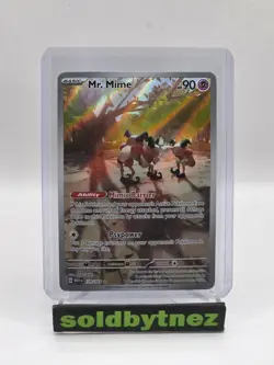 Pokemon Scarlet & Violet 151 Illustration Rare Holo Mr. Mime 179/165 Near Mint - Image 1