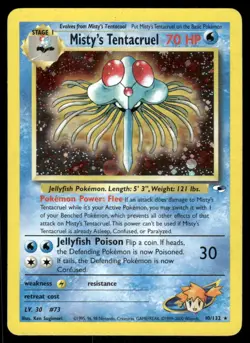 *TUE NIGHT* Misty's Tentacruel 10/132 Gym Heroes Holo Rare *2 - Image 1