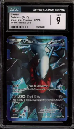 Pokemon Darkrai Team Plasma Bx. Full Art Promo BW73 CGC 9 Mint - Image 1