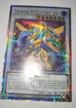 Power Tool Dragon RA04-EN135 Quarter Century Secret Rare NM Yugioh + Platinum - Image 1