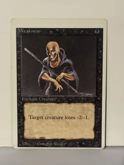 Weakness RARE MISCUT Revised Edition NM MTG Magic Fast Shipping - Image 1