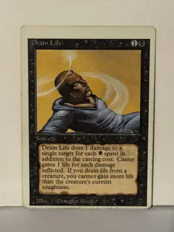 Drain Life RARE MISCUT Revised Edition NM MTG Magic Fast Shipping - Image 1