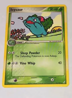 Pokemon Ivysaur EX Crystal Guardians 34/100 Uncommon Stage 1 80 HP English - Image 1