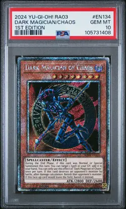 2024 YU-GI-OH! RA03-QUARTER CENTURY BONANZA 1ST ED DARK MAGICIAN OF CHAOS PSA 10 - Image 1