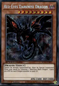 Red-Eyes Darkness Dragon 1st Ed Speed Duel Secret Rare SGX3-ENB01 Yu-Gi-Oh! - Image 1