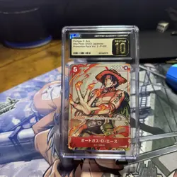 2022 One Piece Japanese Promo Pack Vol2 Portgas D. Ace P-028 CGC Pristine 10 - Image 1