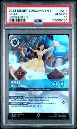 2023 DISNEY LORCANA EN 1-ENCHANTED BELLE - STRANGE BUT SPECIAL PSA 10 - Image 1