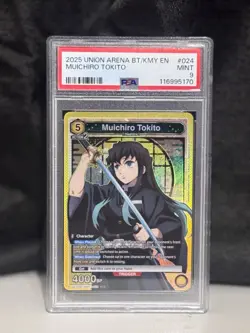 Muichiro Tokito SR UE05BT/KMY-1-024 Union Arena Demon Slayer English PSA 9 - Image 1