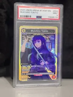 Muichiro Tokito SR UE05BT/KMY-1-024 Union Arena Demon Slayer English PSA 9 - Image 2