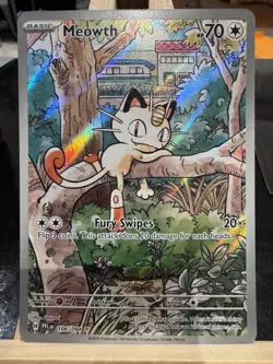 Pokemon Card Meowth 106/094 Phantasmal Flames Illustration Rare Near Mint - Image 1