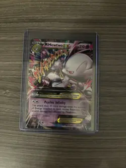 Pokemon M Mega Mewtwo EX Ultra Rare Holo TCG Card 64/162 - Image 1