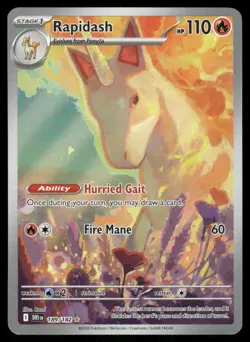Pokemon Cards Rapidash 189/182 Destined Rivals Illustration Rare NM - Image 1