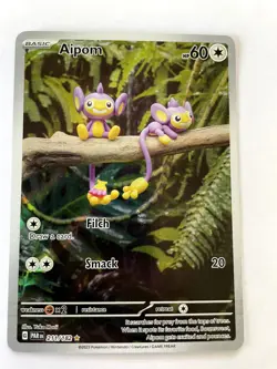 Pokemon Card - Aipom Paradox Rift 211/182 Illustration Rare Full Art SV Holo - Image 1