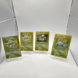 Pokemon Card Lot 4 Bulbasaur Ivysaur Venusaur Base Set Regular Standard English - Image 1