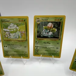 Pokemon Card Lot 4 Bulbasaur Ivysaur Venusaur Base Set Regular Standard English - Image 4