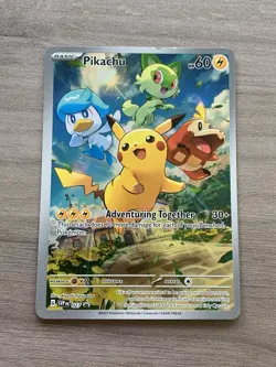 Pokemon Pikachu TCG Black Star ETB Promo Card 2023 SVP027 Paldea Evolved - Image 2