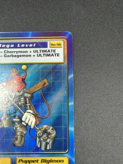 Puppetmon Card Bo-96 Mega Level Digimon Holo Foil, Bandai 1999 MP - Image 4
