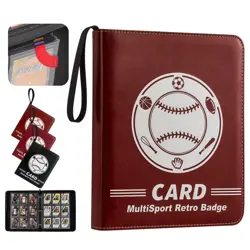 Sports Card Binder 720 Cards, Trading Card Binder 9 Pocket, Side Loading Spor... - Image 1