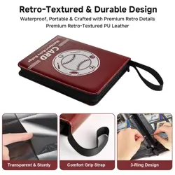 Sports Card Binder 720 Cards, Trading Card Binder 9 Pocket, Side Loading Spor... - Image 3