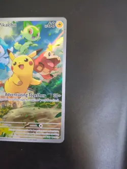 Pikachu 027 Scarlet & Violet Paldea Evolved Black Star Promo SVP Pokemon Card - Image 2