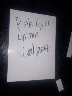 Waifu Pink Anime Girl Card - Image 2