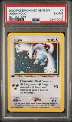 2000 POKEMON NEO GENESIS 1ST EDITION 9 LUGIA-HOLO PSA 6 - Image 1