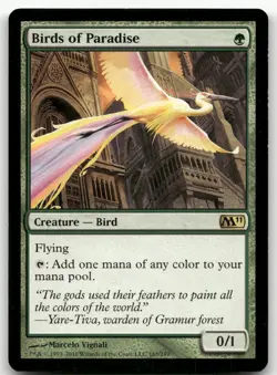 Birds of Paradise #165 (LP) Magic 2011 M11 Magic MTG - Image 1
