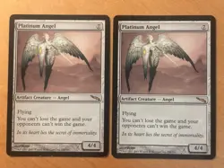 MTG Magic the Gathering 1x Platinum Angel Mirrodin LP - Image 1