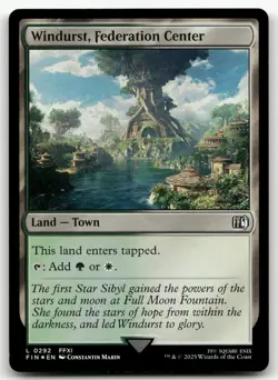 Windurst, Federation Center #292 (Foil) (NM) Final Fantasy FIN Magic MTG - Image 1