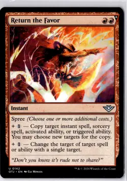 Return the Favor Outlaws of Thunder Junction Regular NM U 0142 - Image 1