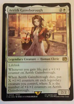 Aerith Gainsborough Final Fantasy Foil Rare NM+ - Image 1