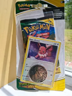 Pokemon TCG Evolving Skies Checklane Blister Pack Eevee Promo SEALED - Image 1
