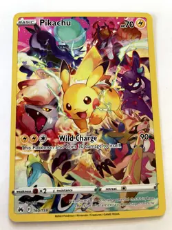 Pikachu Full Art Holo Secret Rare 160/159 Crown Zenith Pokemon TCG Card - Image 1