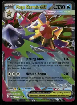 Pokemon Cards Mega Starmie ex 021/088 Perfect Order Double Rare NM *5 - Image 1