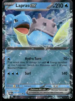 Pokemon Cards Lapras ex 022/088 Perfect Order Double Rare NM - Image 1