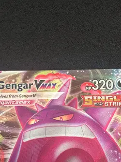 Pokemon TCG Fusion Strike Ace Gengar VMAX Holo Card 157/264 ( damaged) - Image 3