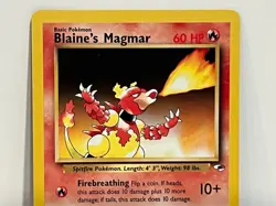 Vintage 2000 Pokemon TCG Gym Heroes BLAINE'S MAGMAR 37/132 LP Eng. Unlimited - Image 2