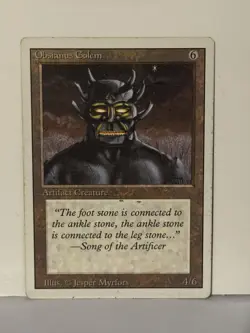 Obsianus Golem Revised Edition NM MTG Magic Fast Shipping - Image 1