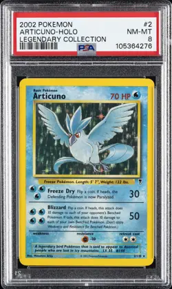 2002 POKEMON LEGENDARY COLLECTION #2 ARTICUNO-HOLO PSA 8 - Image 1