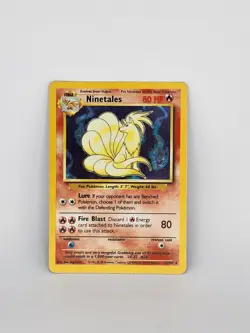 Pokemon Ninetales 012/102 Base Set Holo Rare 80 HP English 1999 - Image 1