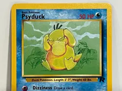 Vintage 2000 Pokemon TCG Team Rocket PSYDUCK 65/82 NM English Unlimited - Image 2