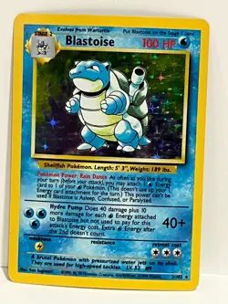 Vintage 1999 Pokemon TCG Base Set BLASTOISE HOLO Rare 2/102 LP-MP English, Unltd - Image 2