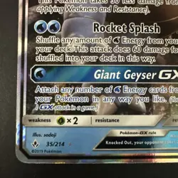 Pokemon TCG Blastoise GX 35/214 Ultra Rare Holo SM-Unbroken Bonds NM Near Mint - Image 4