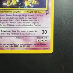 Pokemon Vintage Holo Alakazam 001/130 Base Set 2 Wotc 2000 - Image 4