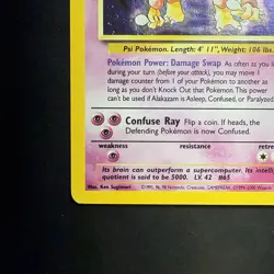 Pokemon Vintage Holo Alakazam 001/130 Base Set 2 Wotc 2000 - Image 5
