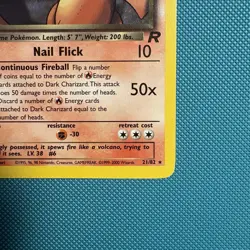 Pokemon Vintage Non-Holo Rare Dark Charizard 21/82 Team Rocket WotC 2000 - Image 4