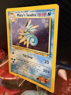 Pokemon Misty’s Seadra Prerelease 9/132 Holo Rare Gym Heroes WOTC LP+ - Image 3