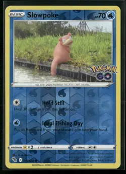 Slowpoke Pokemon GO 019/078 Reverse Holo NM - Image 1