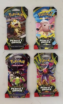 Pokemon TCG Perfect Order Art Set of x4 Sleeved Booster Packs New Factory Sealed - Image 1